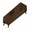 Manhattan Comfort Doyers 53.15 Mid-Century Modern TV Stand in Nut Brown Bottom - Manhattan Comfort Doyers 53.15 Mid-Century Modern TV Stand in Nut Brown Bottom
