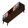 Manhattan Comfort Doyers 53.15 Mid-Century Modern TV Stand in Multi Color Red and Blue Bottom