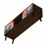 Manhattan Comfort Doyers 53.15 Mid-Century Modern TV Stand in Multi Color Red and Blue Bottom - Manhattan Comfort Doyers 53.15 Mid-Century Modern TV Stand in Multi Color Red and Blue Bottom