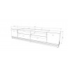 Vanderbilt TV Stand with LED Lights in White Gloss - Dimensions