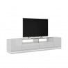 Vanderbilt TV Stand with LED Lights in White Gloss - Right Angle