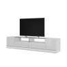 Vanderbilt TV Stand with LED Lights in White Gloss - Left Angle