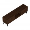 Manhattan Comfort Doyers 62.20 Mid-Century Modern TV Stand in Nut Brown