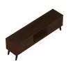 Manhattan Comfort Doyers 62.20 Mid-Century Modern TV Stand in Nut Brown - Manhattan Comfort Doyers 62.20 Mid-Century Modern TV Stand in Nut Brown