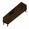 Manhattan Comfort Doyers 62.20 Mid-Century Modern TV Stand in Nut Brown - Manhattan Comfort Doyers 62.20 Mid-Century Modern TV Stand in Nut Brown