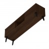 Manhattan Comfort Doyers 62.20 Mid-Century Modern TV Stand in Nut Brown