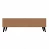 Manhattan Comfort Doyers 62.20 Mid-Century Modern TV Stand in White and Nut Brown Back - Manhattan Comfort Doyers 62.20 Mid-Century Modern TV Stand in White and Nut Brown Back