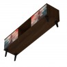 Manhattan Comfort Doyers 62.20 Mid-Century Modern TV Stand in Multi Color Red and Blue Bottom