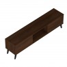 Manhattan Comfort Doyers 70.87 Mid-Century Modern TV Stand in Nut Brown Top