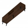 Manhattan Comfort Doyers 70.87 Mid-Century Modern TV Stand in Nut Brown Bottom