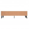Manhattan Comfort Doyers 70.87 Mid-Century Modern TV Stand in White and Nut Brown Back