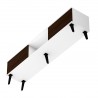 Manhattan Comfort Doyers 70.87 Mid-Century Modern TV Stand in White and Nut Brown Bottom