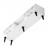 Manhattan Comfort Doyers 70.87 Mid-Century Modern TV Stand in White and Marble Stamp Bottom