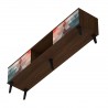 Manhattan Comfort Doyers 70.87 Mid-Century Modern TV Stand in Multi Color Red and Blue Bottom
