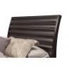 Alpine Furniture Legacy Queen Storage Bed in Black Cherry - Headboard Close-up