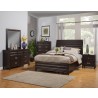 Alpine Furniture Legacy Queen Storage Bed in Black Cherry - Lifestyle