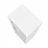 Manhattan Comfort Warren Mid-High Bookcase 2.0 with 5 Shelves in White with Black Feet Top