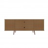 Manhattan Comfort Hampton 62.99 TV Stand with 4 Shelves and Solid Wood Legs in Off White Back