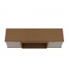 Manhattan Comfort Hampton 62.99 TV Stand with 4 Shelves and Solid Wood Legs in Off White Top