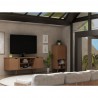 Manhattan Comfort Hampton 62.99 TV Stand with 4 Shelves and Solid Wood Legs in Maple Cream