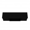 Manhattan Comfort Hampton 62.99 TV Stand with 4 Shelves and Solid Wood Legs in Black Top