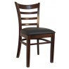 LADDER BACK Wood Chair 8641 - Black Vinyl