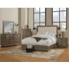 Alpine Furniture Camilla 5 Drawer Chest, Antique Grey - Lifestyle
