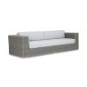Emerald II Wicker Sofa With Cushions In Canvas Granite With Self Welt