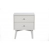  Alpine Furniture Tranquility Nightstand in White - Front