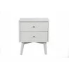  Alpine Furniture Tranquility Nightstand in White - Front -  Alpine Furniture Tranquility Nightstand in White - Front