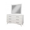 Alpine Furniture Tranquility Dresser in White - Angled