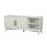 Alpine Furniture Tranquility TV Console in White - Angled - Alpine Furniture Tranquility TV Console in White - Angled
