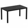 Ares Resin Rectangle Dining Table Black 55 inch