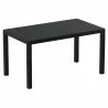Ares Resin Rectangle Dining Table Black 55 inch - Ares Resin Rectangle Dining Table Black 55 inch