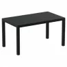 Ares Resin Rectangle Dining Table Black 55 inch - Ares Resin Rectangle Dining Table Black 55 inch