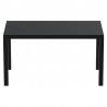 Ares Resin Rectangle Dining Table Black 55 inch