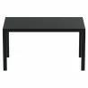 Ares Resin Rectangle Dining Table Black 55 inch - Ares Resin Rectangle Dining Table Black 55 inch