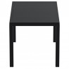 Ares Resin Rectangle Dining Table Black 55 inch