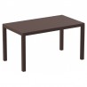 Ares Resin Rectangle Dining Table Dark Gray 55 inch