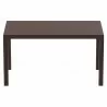 Ares Resin Rectangle Dining Table Dark Gray 55 inch - Ares Resin Rectangle Dining Table Dark Gray 55 inch