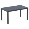 Ares Resin Rectangle Dining Table Dove Gray 55 inch