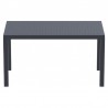 Ares Resin Rectangle Dining Table Dove Gray 55 inch