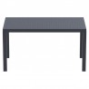 Ares Resin Rectangle Dining Table Dove Gray 55 inch