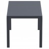 Ares Resin Rectangle Dining Table Dove Gray 55 inch