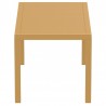 Ares Resin Rectangle Dining Table Brown 55 inch