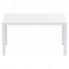 Ares Resin Rectangle Dining Table White 55 inch