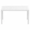Ares Resin Rectangle Dining Table White 55 inch - Ares Resin Rectangle Dining Table White 55 inch