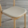 Greenington Hanna Chair Leather Seat, Wheat (Set of 2) - Seat Closeup Angle