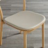 Greenington Hanna Chair Leather Seat, Wheat - Set of Two - Seat Closeup Angle