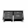 Manhattan Comfort 3-Piece Fortress Mobile Space-Saving Steel Garage Cabinet and Worktable 5.0 in Charcoal Grey Bottom - Manhattan Comfort 3-Piece Fortress Mobile Space-Saving Steel Garage Cabinet and Worktable 5.0 in Charcoal Grey Bottom